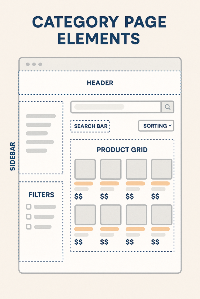 elements of a category page
