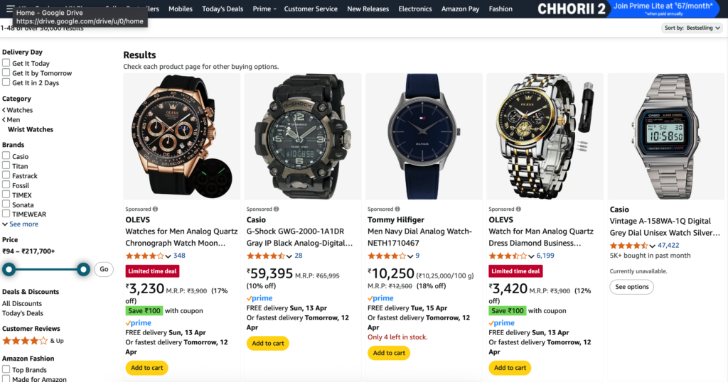 ecommerce product page