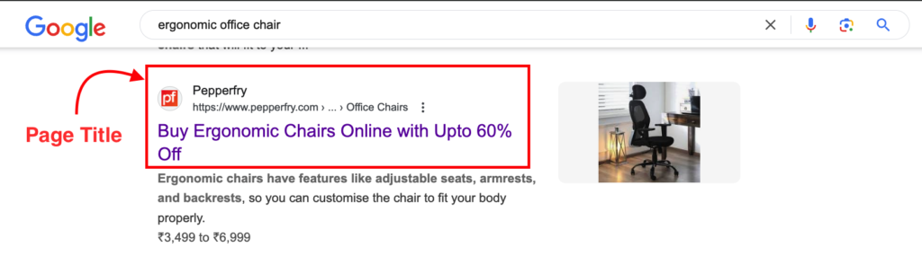 ecommerce category page SEO title