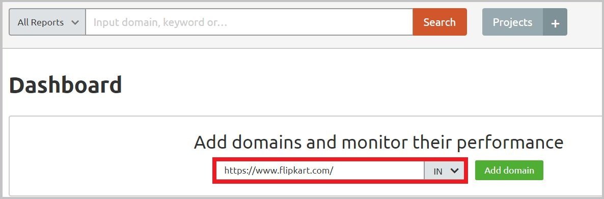 Add domains and monitor their performance