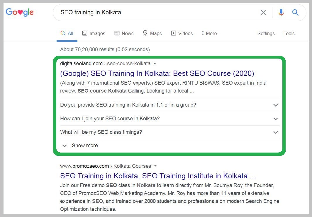 SEO training in Kolkata