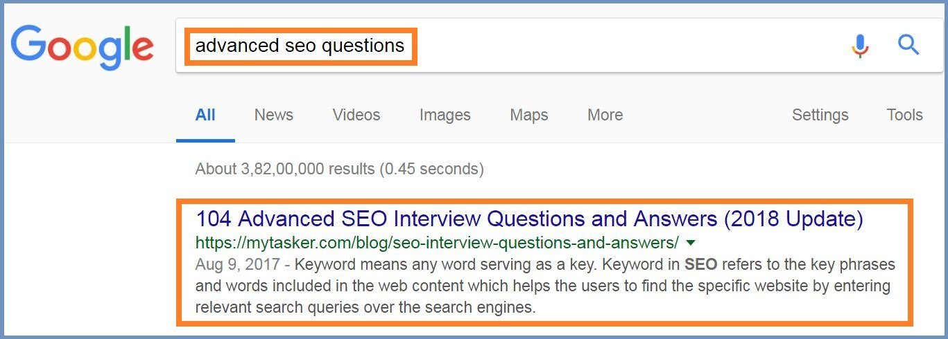 advanced seo questions