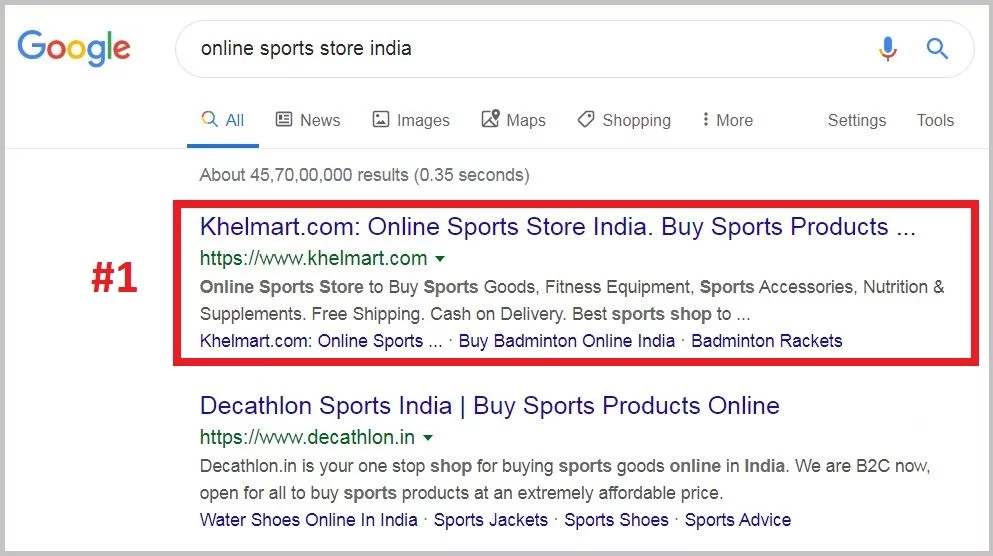 online sports store india