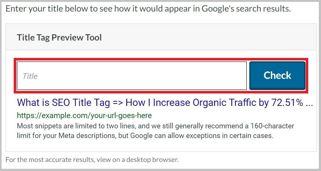 Title Tag Preview Tool Moz