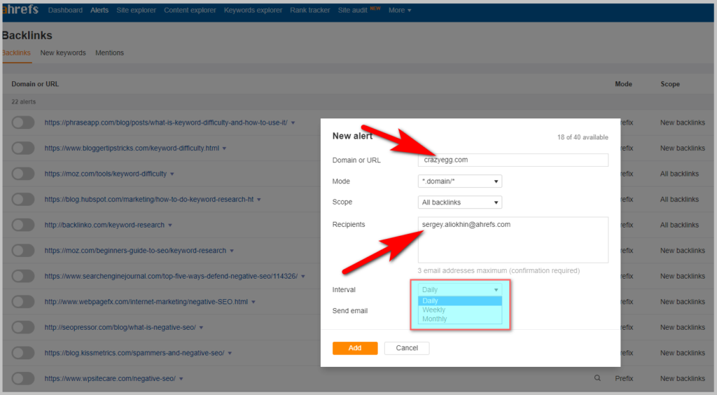 latest backlinks your competitors